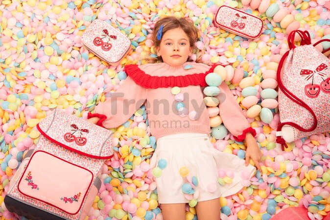 Školský batoh veľký Ergomaxx Berry Cute Jeune Premier ergonomický luxusné prevedenie 42*27 cm