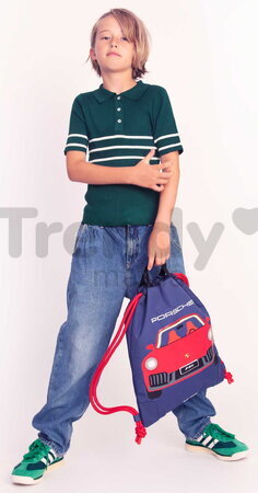 Školský vak na telocvik a prezuvky City Bag Porsche Jeune Premier ergonomický luxusné prevedenie 40*36 cm