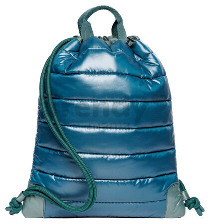 Školský vak na telocvik a prezuvky City Bag Puffer Green Jeune Premier ergonomický luxusné prevedenie 40*36 cm