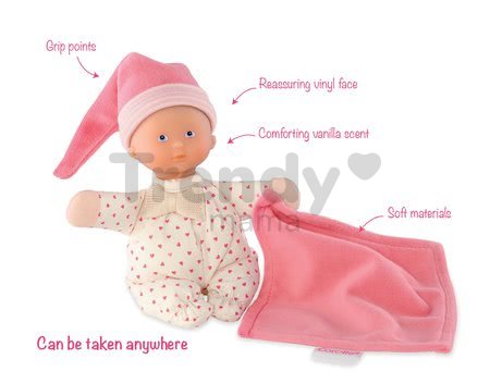 Bábika Minirêve Mon Doudou Corolle Small Pink Heart 16 cm od 0 mes