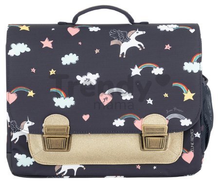 Školská aktovka Classic Midi Rainbow Unicorn Jeune Premier ergonomická luxusné prevedenie 30*38 cm