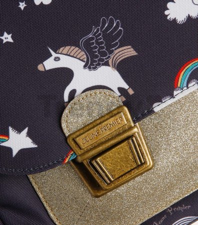 Školská aktovka Classic Midi Rainbow Unicorn Jeune Premier ergonomická luxusné prevedenie 30*38 cm