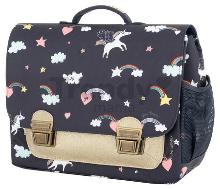 Školská aktovka Classic Midi Rainbow Unicorn Jeune Premier ergonomická luxusné prevedenie 30*38 cm