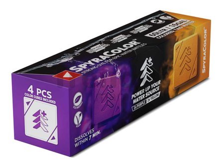 Tímové farbivo pre vodné súboje SpyraColor Yellow&Purple Spyra žlté a fialové pre 15 litrov vody bez chuti a zápachu ľahko umývateľné od 8 rokov