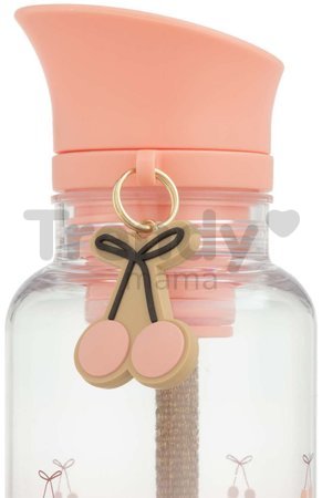 Školská fľaša na vodu Drinking Bottle Cherry Pompon Jeune Premier ergonomická luxusné prevedenie 22*9 cm