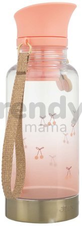 Školská fľaša na vodu Drinking Bottle Cherry Pompon Jeune Premier ergonomická luxusné prevedenie 22*9 cm