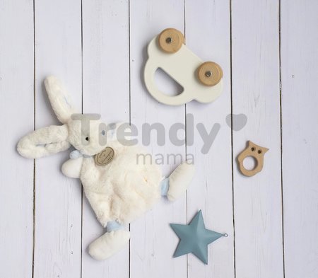 Plyšový zajačik Lapin Bonbon Doudou et Compagnie modrý 26 cm v darčekovom balení od 0 mes