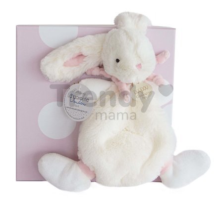 Plyšový zajačik na maznanie Lapin Bonbon Doudou et Compagnie ružový 26 cm v darčekovom balení od 0 mes