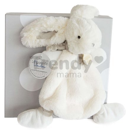 Plyšový zajačik na maznanie Bunny Bonbon Doudou et Compagnie béžový 26 cm v darčekovom balení od 0 mes