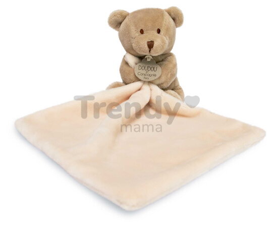 Plüss mackó kendővel dédelgetéshez Nature Bear Doudou et Compagnie ajándékcsomagolásban 10 cm 0 hó-tól
