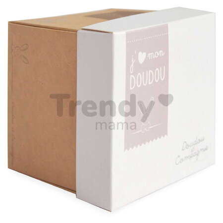 Plüss mackó kendővel dédelgetéshez Nature Bear Doudou et Compagnie ajándékcsomagolásban 10 cm 0 hó-tól