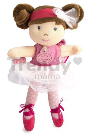 Bábika Les Tutus de Doudou Jolijou 23 cm v ružových šatách z jemného textilu 3 rôzne druhy od 4 rokov