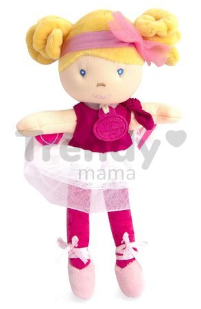 Bábika Les Tutus de Doudou Jolijou 23 cm v ružových šatách z jemného textilu 3 rôzne druhy od 4 rokov