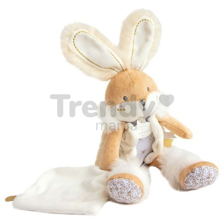 Plyšový zajačik Bunny White Lapin de Sucre Doudou et Compagnie hnedý 31 cm v darčekovom balení od 0 mes