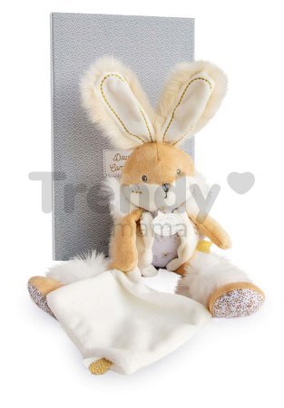 Plyšový zajačik Bunny White Lapin de Sucre Doudou et Compagnie hnedý 31 cm v darčekovom balení od 0 mes