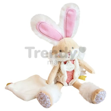 Plyšový zajačik Bunny Pink Lapin de Sucre Doudou et Compagnie ružový 31 cm v darčekovom balení od 0 mes