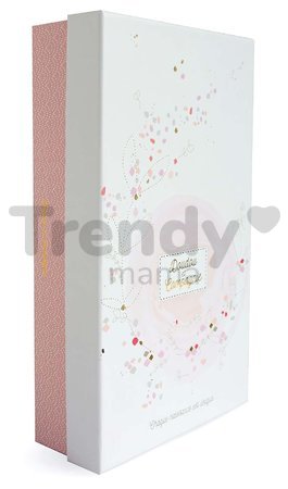 Plyšový zajačik na maznanie Lapin de Sucre Doudou et Compagnie ružový 24 cm v darčekovom balení od 0 mes