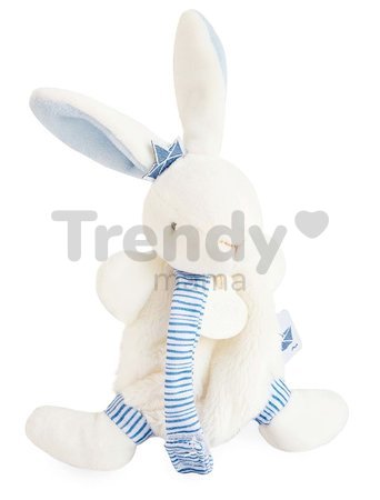 Plyšový zajačik s klipom na cumlík Bunny Sailor Perlidoudou Doudou et Compagnie modrý 15 cm v darčekovom balení od 0 mes