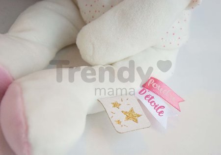 Plyšový zajačik Bunny Star Perlidoudou Doudou et Compagnie ružový 25 cm v darčekovom balení od 0 mes