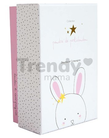 Plyšový zajačik Bunny Star Perlidoudou Doudou et Compagnie ružový 25 cm v darčekovom balení od 0 mes