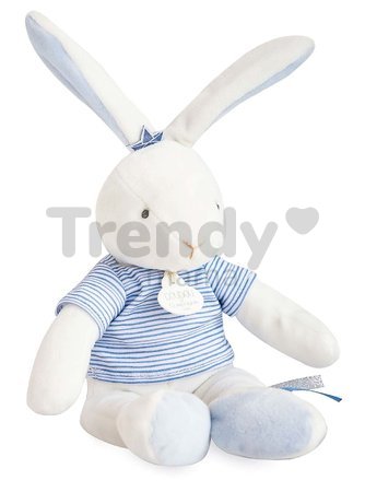 Plyšový zajačik Bunny Sailor Perlidoudou Doudou et Compagnie modrý 25 cm v darčekovom balení od 0 mes