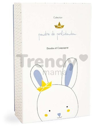 Plyšový zajačik Bunny Sailor Perlidoudou Doudou et Compagnie modrý 25 cm v darčekovom balení od 0 mes