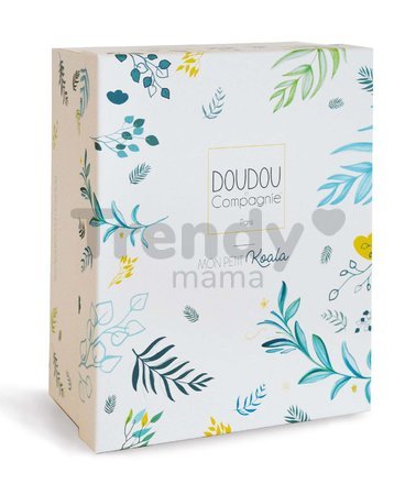 Plyšová koala na maznanie Yoca le Koala Doudou et Compagnie modrá 25 cm od 0 mes
