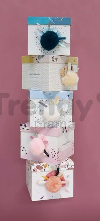 Plyšový zajačik Happy Pop Doudou et Compagnie biely 25 cm v darčekovom balení od 0 mes