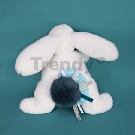 Plyšový zajačik Happy Pop Doudou et Compagnie biely 25 cm v darčekovom balení od 0 mes
