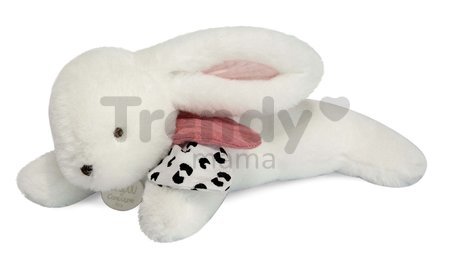 Plyšový zajačik Happy Blush Doudou et Compagnie biely 25 cm v darčekovom balení od 0 mes