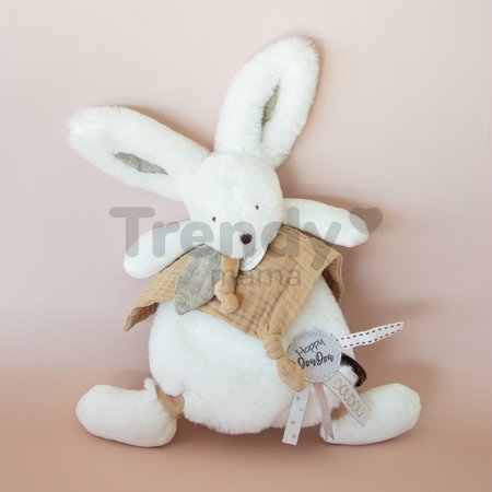 Plyšový zajačik Bunny Happy Wild Doudou et Compagnie hnedý 25 cm v darčekovom balení od 0 mes