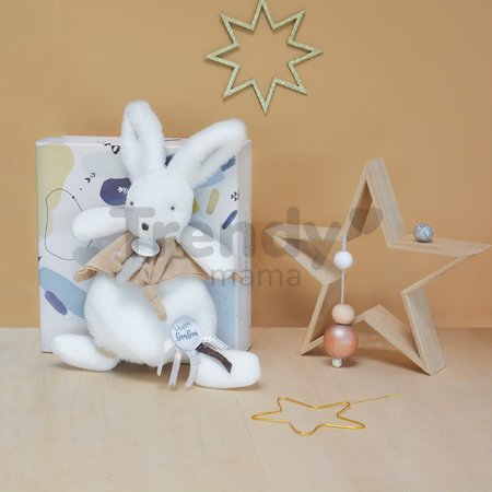 Plyšový zajačik Bunny Happy Wild Doudou et Compagnie hnedý 25 cm v darčekovom balení od 0 mes