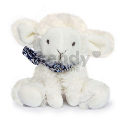 Plyšová ovečka Lamb Scrunchie Doudou et Compagnie biela so vzorovanou šatkou 12 cm rôzne druhy od 0 mes