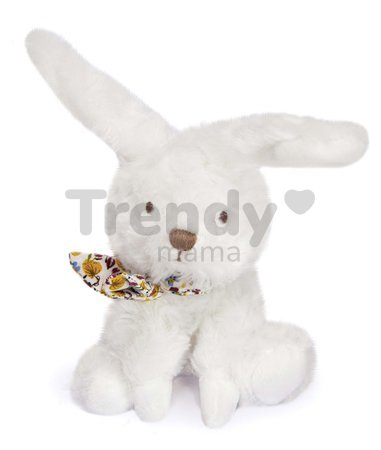 Plyšový zajačik Bunnies Scrunchie Doudou et Compagnie biely 12 cm rôzne druhy od 0 mes