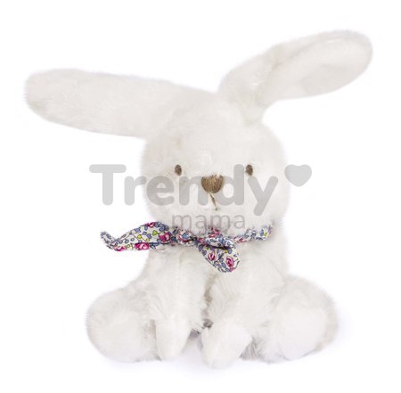 Plyšový zajačik Bunnies Scrunchie Doudou et Compagnie biely 12 cm rôzne druhy od 0 mes