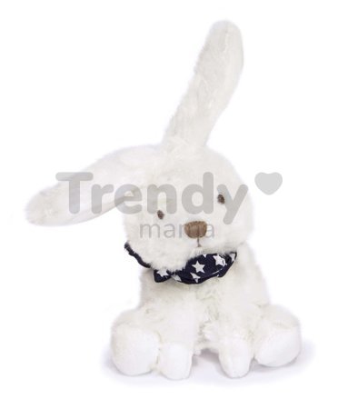 Plyšový zajačik Bunnies Scrunchie Doudou et Compagnie biely 12 cm rôzne druhy od 0 mes