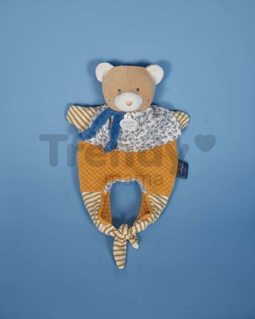 Plyšový medvedík na bábkové divadlo Doudou Amusette 3v1 Doudou et Compagnie žltý 30 cm od 0 mes