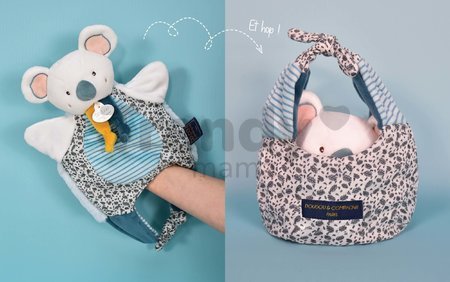 Plyšová koala na bábkové divadlo Doudou Amusette 3v1 Doudou et Compagnie modrá 30 cm od 0 mes