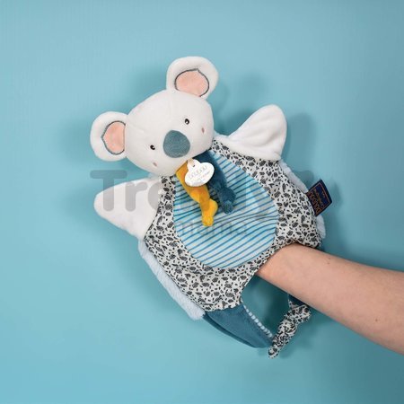 Plyšová koala na bábkové divadlo Doudou Amusette 3v1 Doudou et Compagnie modrá 30 cm od 0 mes