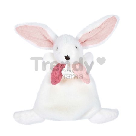 Plyšový zajačik Bunny Happy Boho Doudou et Compagnie biely 17 cm v darčekovom balení od 0 mes