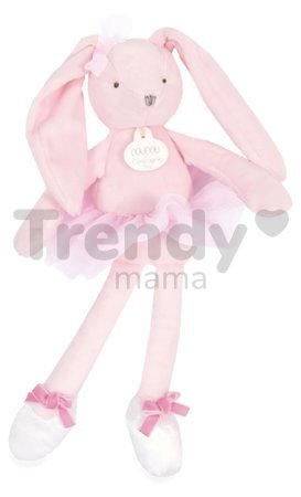 Plyšová bábika zajačik Bunny My Doudou Ballerine Doudou et Compagnie ružová 30 cm v darčekovom balení od 0 mes