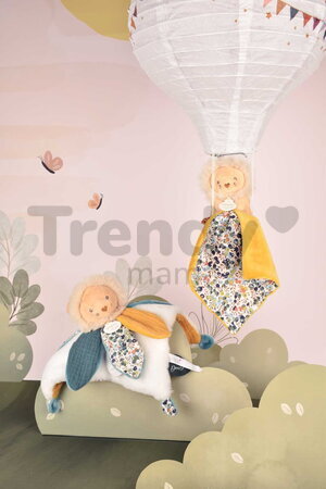 Plüss oroszlán dédelgetéshez Lion Doudou Petal Boh'aime Doudou et Compagnie sárga 27 cm ajándékcsomagolásban 0 hó-tól