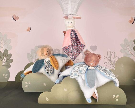 Plüss oroszlán dédelgetéshez Lion Doudou Petal Boh'aime Doudou et Compagnie sárga 27 cm ajándékcsomagolásban 0 hó-tól