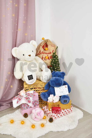 Plüss őzike dédelgetéshez Deer Boh'aime Doudou Petal Doudou et Compagnie rózsaszín 27 cm ajándékcsomagolásban 0 hó-tól
