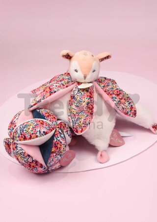 Plüss őzike dédelgetéshez Deer Boh'aime Doudou Petal Doudou et Compagnie rózsaszín 27 cm ajándékcsomagolásban 0 hó-tól