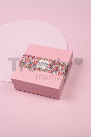 Plüss őzike dédelgetéshez Deer Boh'aime Doudou Petal Doudou et Compagnie rózsaszín 27 cm ajándékcsomagolásban 0 hó-tól