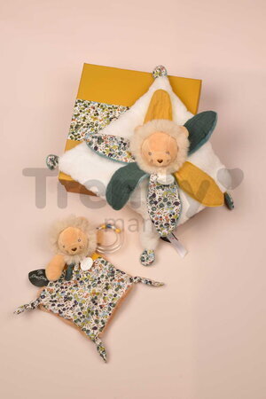 Plüss oroszlán dédelgetéshez Lion Doudou Petal Boh'aime Doudou et Compagnie sárga 27 cm ajándékcsomagolásban 0 hó-tól