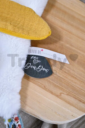 Plüss oroszlán dédelgetéshez Lion Doudou Petal Boh'aime Doudou et Compagnie sárga 27 cm ajándékcsomagolásban 0 hó-tól