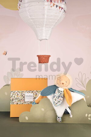 Plüss oroszlán dédelgetéshez Lion Doudou Petal Boh'aime Doudou et Compagnie sárga 27 cm ajándékcsomagolásban 0 hó-tól