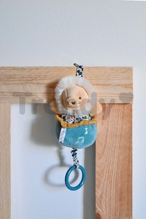 Plyšový lev s melódiou Music Box Boh'aime Doudou et Compagnie so vzorom 14 cm v darčekovom balení od 0 mes